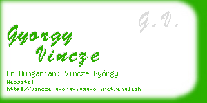 gyorgy vincze business card